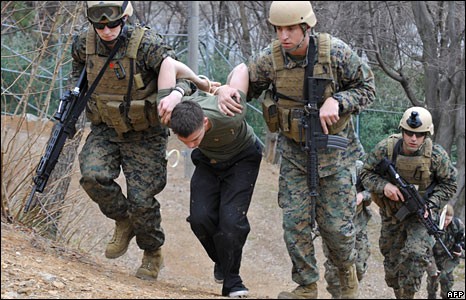 Lực lượng lính thủy Mỹ tập trận quân sự ở Hàn Quốc.